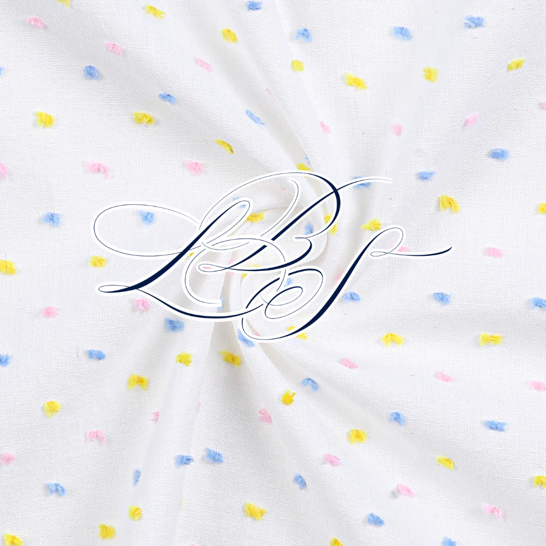 BOYS PASTEL SWISS DOT SMOCKED BUBBLE