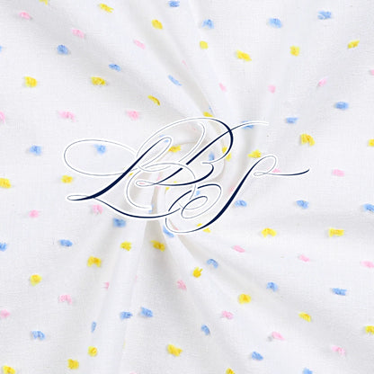 BOYS PASTEL SWISS DOT SMOCKED BUBBLE