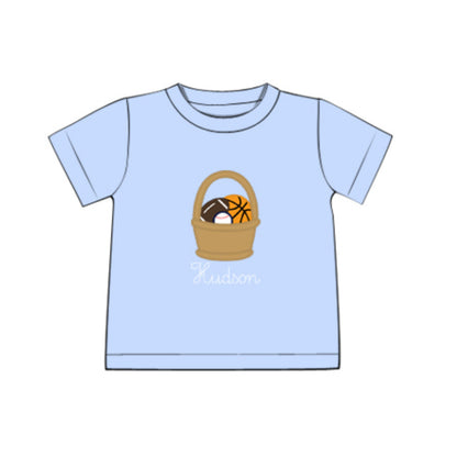 SPORTS EASTER BASKET APPLIQUE SHIRT