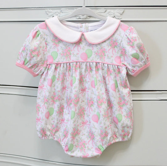 PINK & GREEN BIRTHDAY BALLOONS BUBBLE