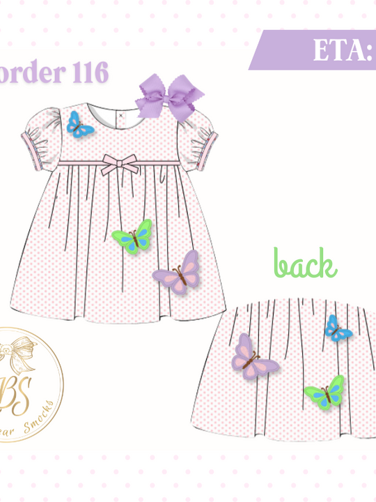 PO116 BUTTERFLIES DRESS