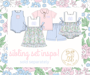 PO116 PINK & BLUE FLORAL SKIRTED BUBBLE