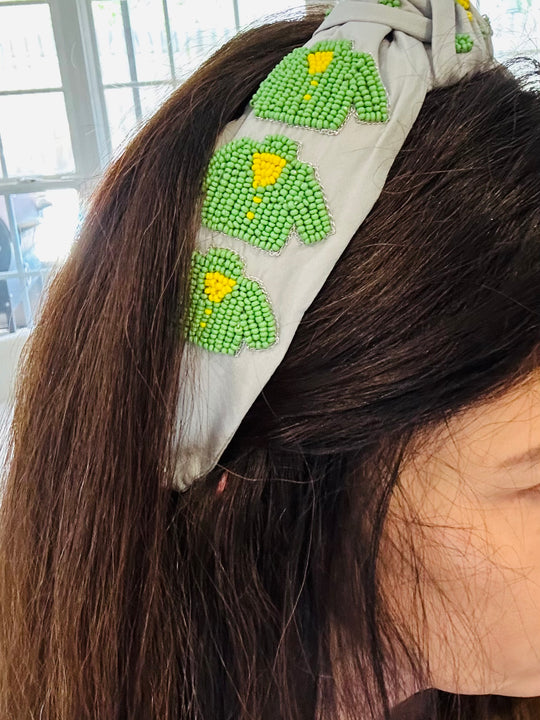 GREEN JACKET HEADBAND without pearls